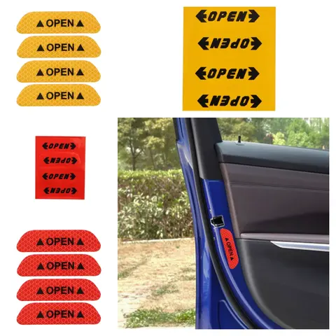 Car Open Reflective Tape Warning Mark Sticker for Seat LEON ST FR for VW Golf 7 for Ford Ecosport Focus Fiesta Universal 10 best sales ford fiesta 2019 accessories - №6