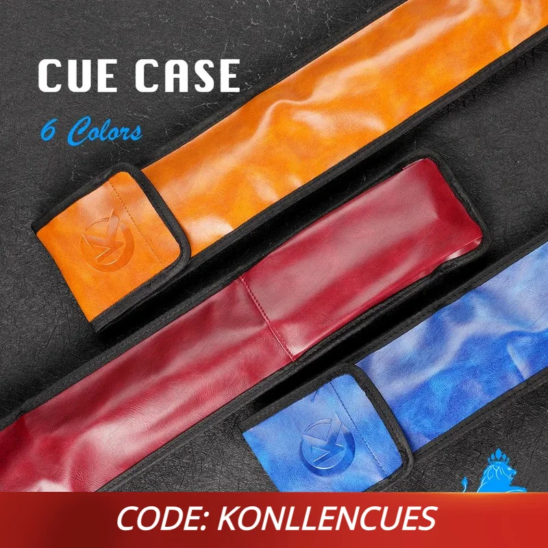 

KONLLEN Cue Case 1x1 Soft Leather Cue Case 1/2 Billiard Carom Pool High-capacity Cue Case Holds 1 Butt & 1 Shaft