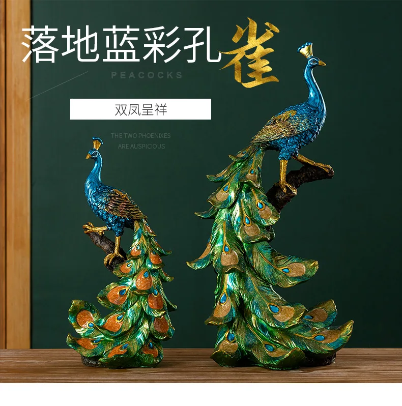 Creative Peacock European luxury accessories living room TV cabinet wine cabinet decoration ornaments home accessories crafts