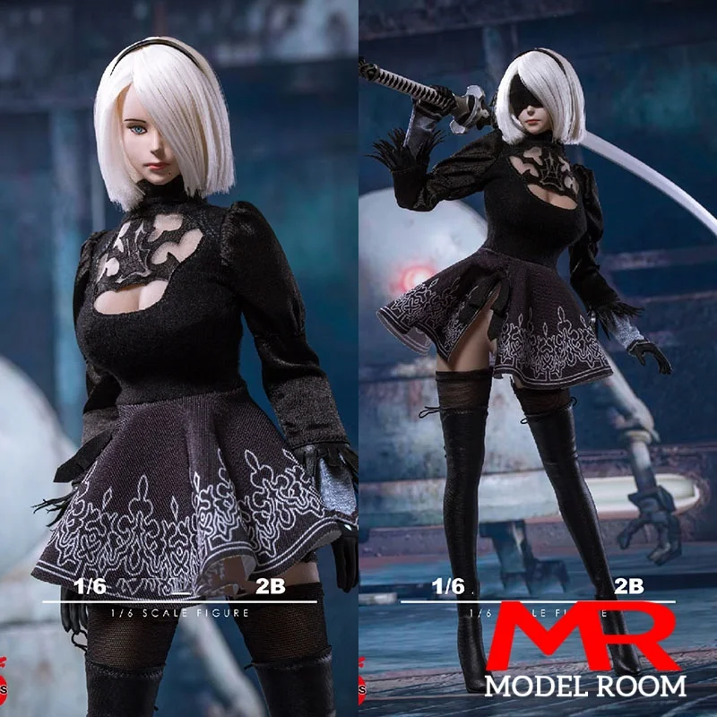 TF TOYS TF01 1/6 مقياس 2B فتاة فستان رئيس نحت تأثيري الملابس الدعائم صالح 12 ''TBL S10D أنثى الجندي عمل الشكل الجسم الدمى #1