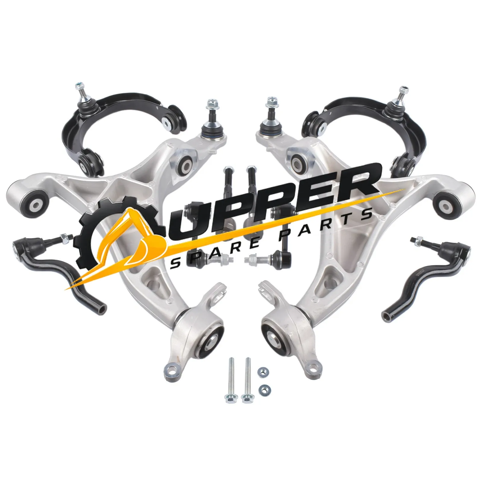 For Dodge Durango Jeep Grand Cherokee Front Control Arms Sway Bars Tie Rods Kit