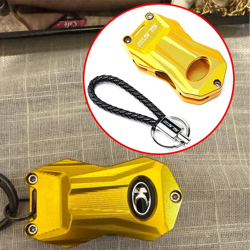 Motorrad CNC Schlüssel Fernbedienung Abdeckung CNC Fall Kette & Schlüsselbund Schlüssel Ring Für KYMCO AK575 PREMIUM ak575 premium 2025-2026 + Zubehör
