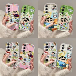 Anime Crayons Shin-chans 3D Wave Case For Samsung A73 A72 A71 A55 A54 A53 A35 A34 A33 A25 A24 A23 A15 A14 A13 A05 A04 A03 4G 5G