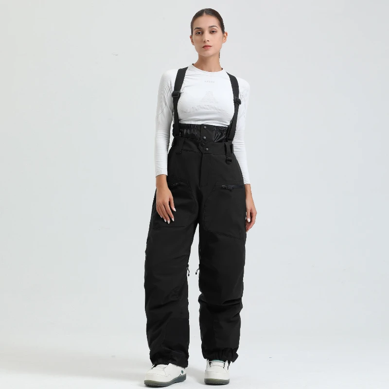 New Ski Pant Solid Snow  Women Windproof Waterproof Snow Pants Warm Breathable Thickened Winter Outdoor Snowboarding Trousers