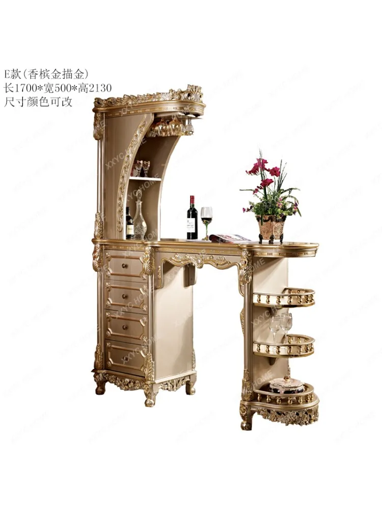 Customized Partition Hallway American-Style Solid Wood European-Style Double-Sided Screen Shoe Cabinet Wine Cabinet