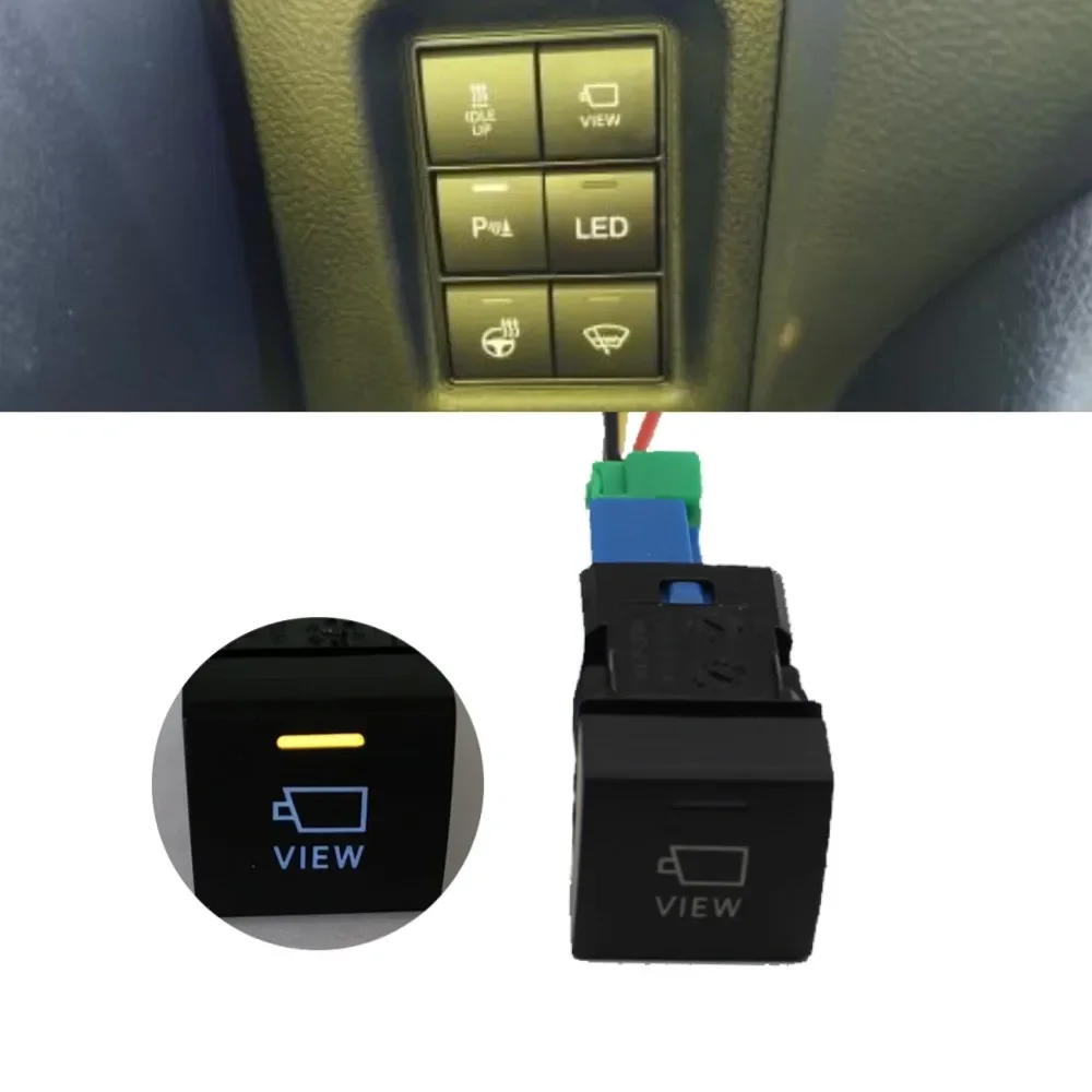 Voor Toyota Camry Altis Hilux L300 2018 Rav4 Prado 150 2020 Led Licht Auto Auto Camera View Schakelaar Drukknop Met Draad