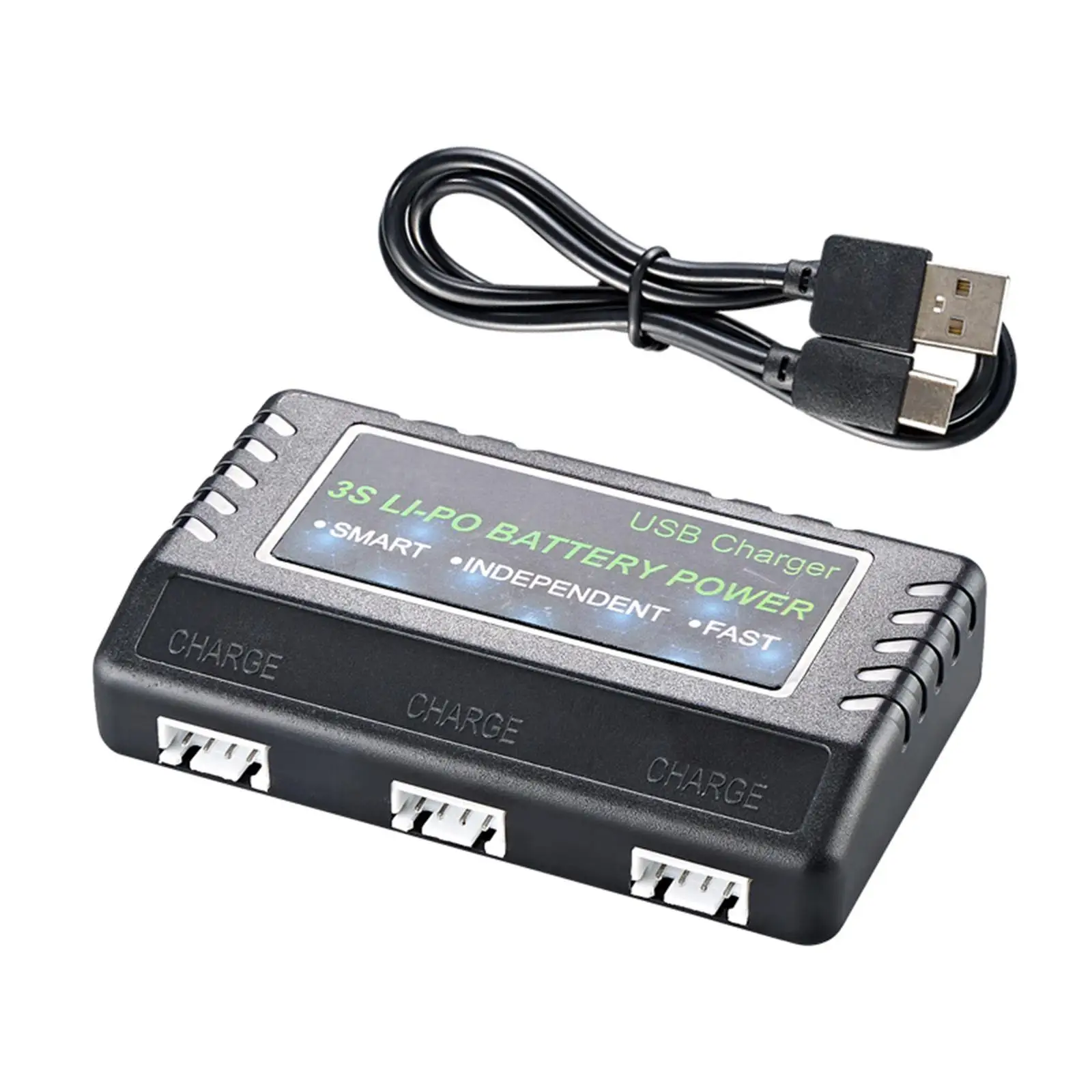 Smart 3S Lithium Battery Charging Box USB Balancer Charger 800ma Triple Port for RC Plane Car Drone Lipo Pack