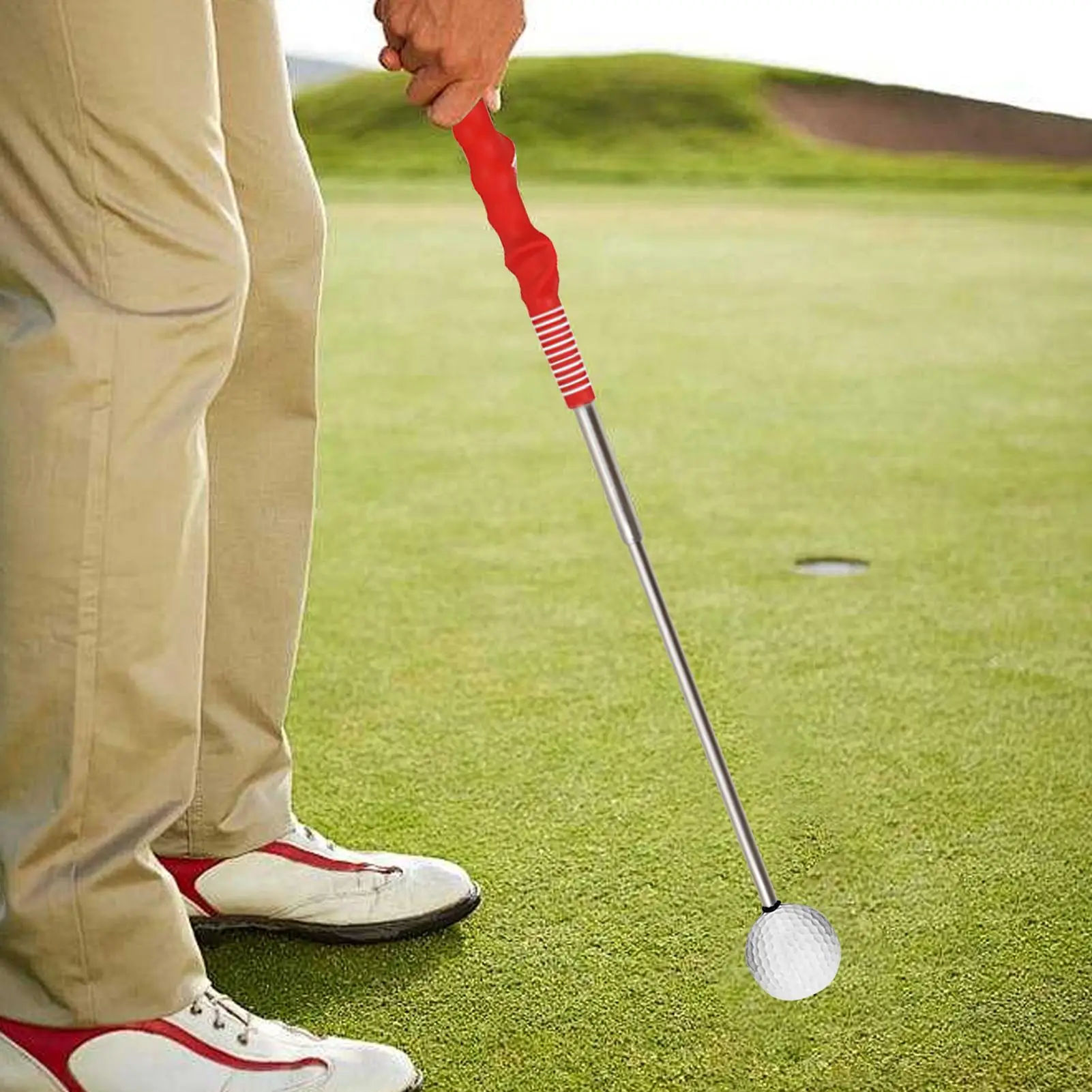 

Выдвижная тренировочная клюшка для гольфа с звуковой задержкой, инструмент для коррекции тренировочной клюшки для гольфа для правой руки