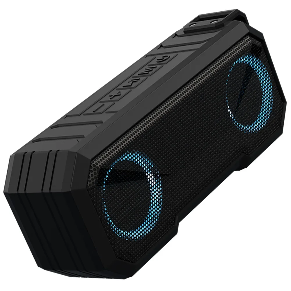 Portable Bluetooth Speaker Wireless Flash Light Speaker TWS Bass Stereo IPX7 Waterproof Loudspeaker FM Radio 12H Playtime Subwoofer Outdoor Boombox for Pool Beach Party Camping Travel Phone