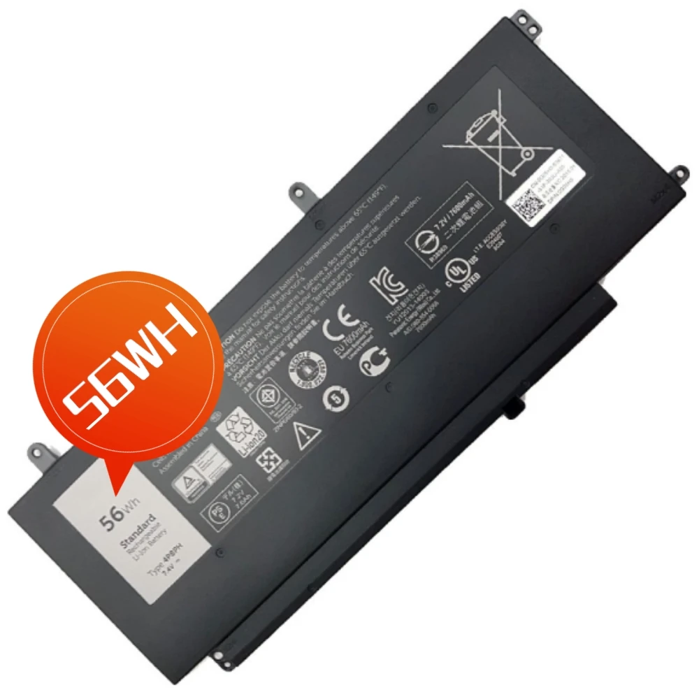 7.4V 56WH 4P8PH Laptop Battery For Dell Inspiron 15 7547 7548 7000 7537 Vostro 5459 V5459 Series D2VF9 P41F001 P41F P68G PXR51