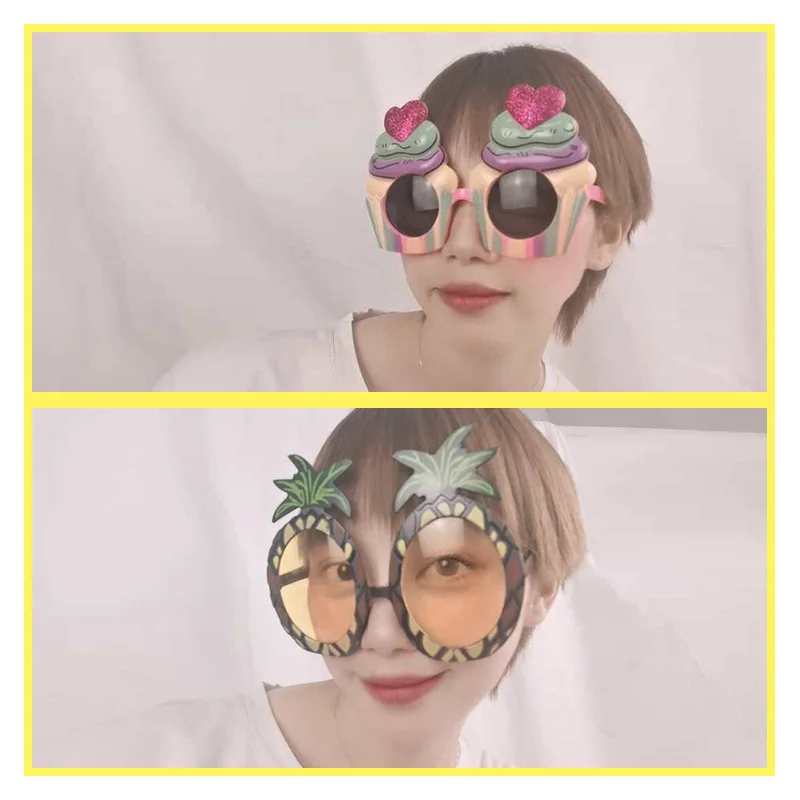 Birthday Party Glasses Funny Candle Sunflower Rainbow Sunglasses Happy Birthday Photo Booth Props Supplie Kids Favor Party Decor