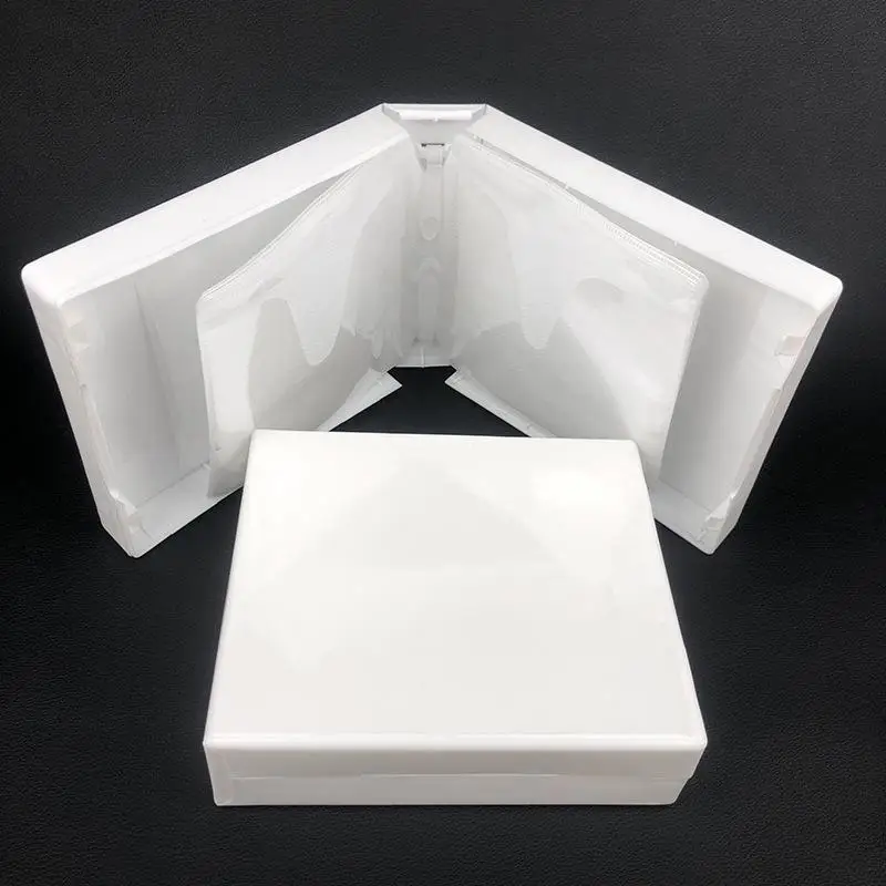 2 ชิ้น 24 แผ่นสีขาว CD DVD กล่องเก็บพลาสติก Milky Hard ShellProtect Scratch ความทนทานจัดระเบียบ