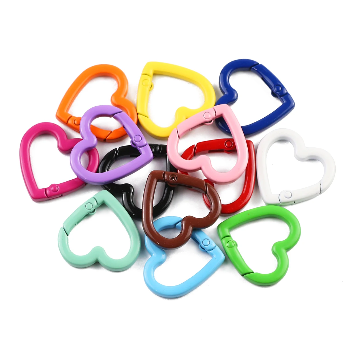 2~10pcs Zinc Alloy Heart Lobster Clasps Snap Hooks Key Chain Dolls/Label Connector Zinc Alloy For Jewelry Making DIY Accessories