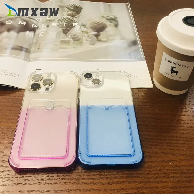 شفاف التدرج فتحة بطاقة حقيبة الألوان الحال بالنسبة ممن لهم A16E A16K A16 Realme 10 برو + C31 C35 C21 C21Y C15 7i C11 5 5i 5s غطاء #4