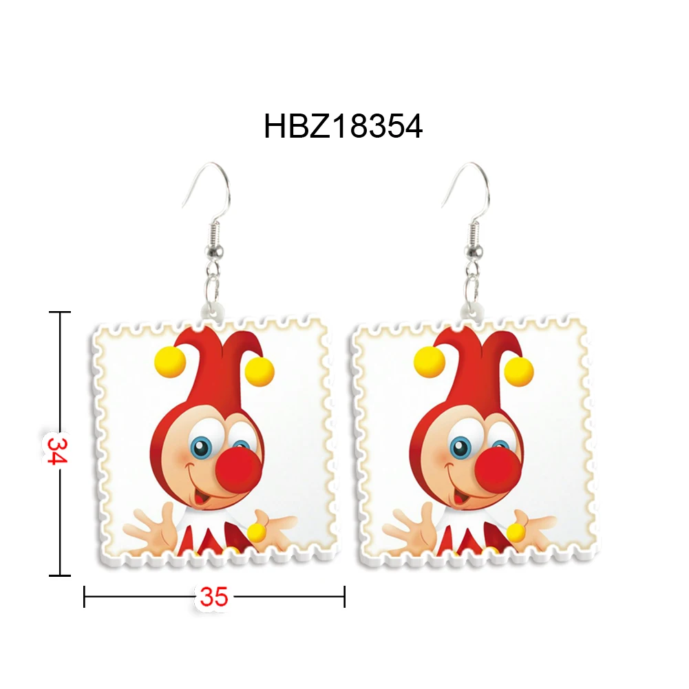 Cartoon Jokie En Jet Pendant Earrings Design Drop Earrings Transparent Acrylic Women Girl Jewelry Accessories Gifts