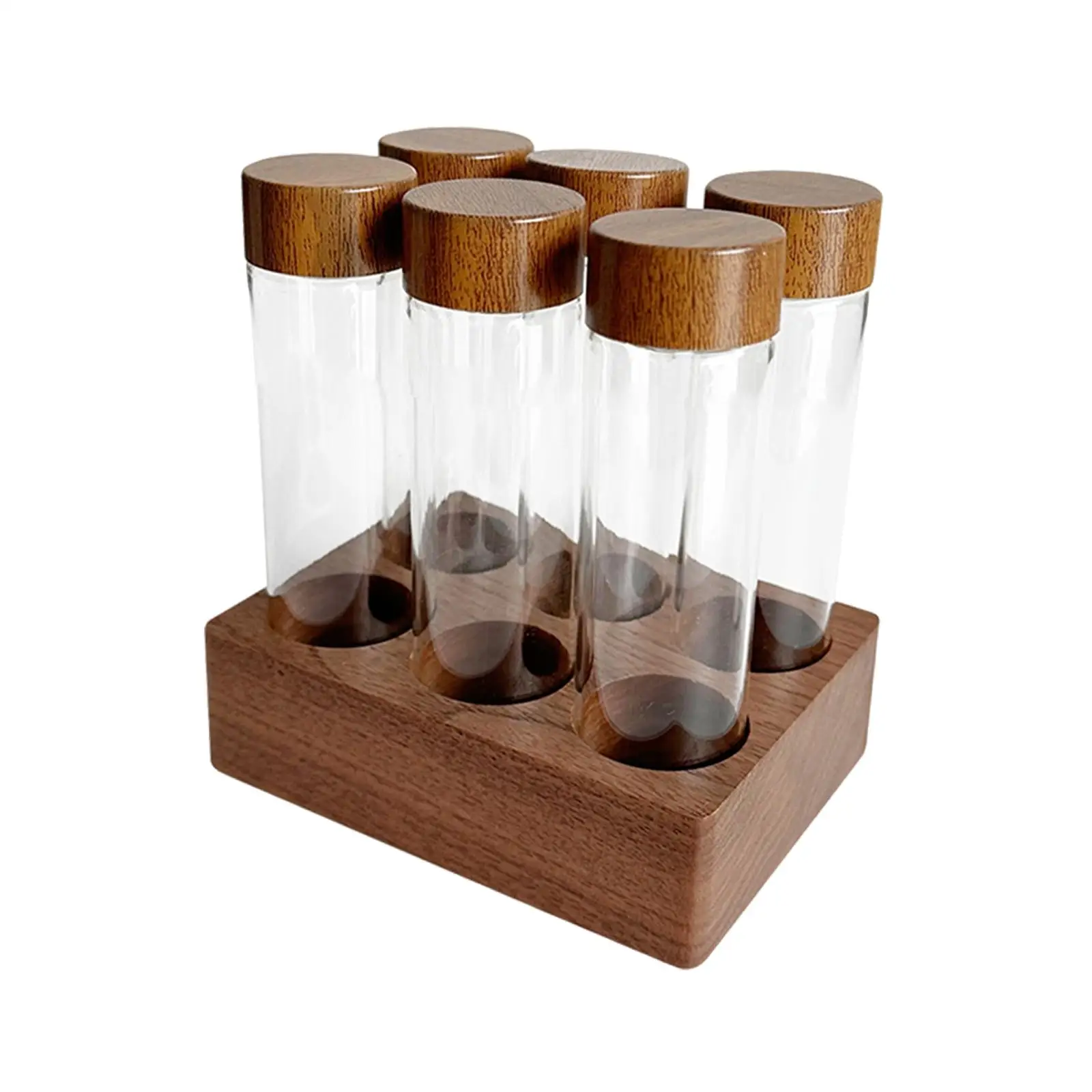 Coffee Bean Test Tubes Clear Espresso Bean Storage Set Canister Coffee Beans Storage Containers for Cafe Bar Kitchen Countertop