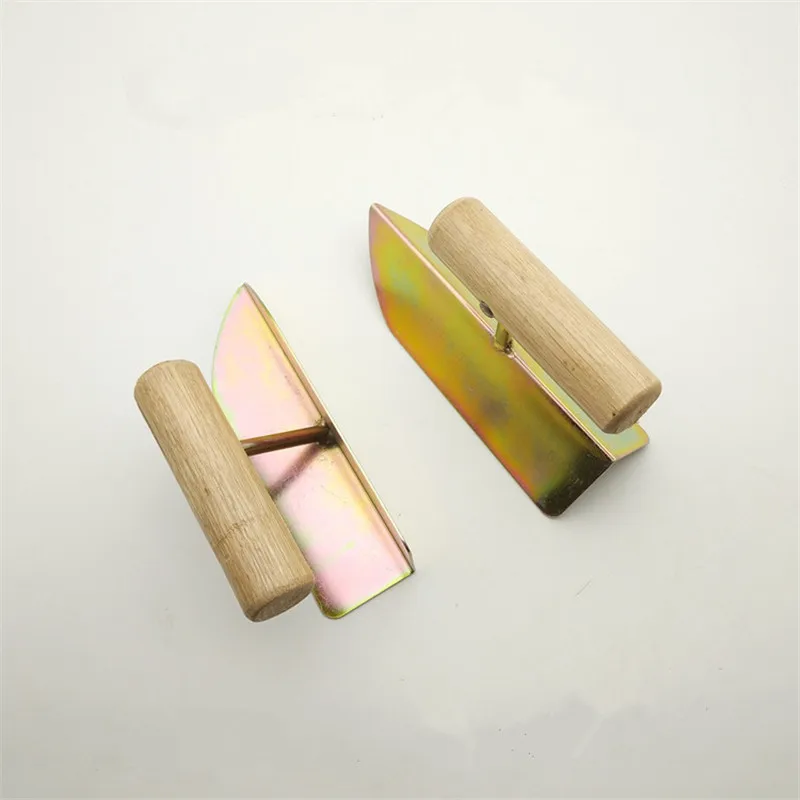 Wooden Handle Putty Knife Scraper Drywall Corner Shovel Yin Yang Puller for Diatom Mud Home Construction Tool