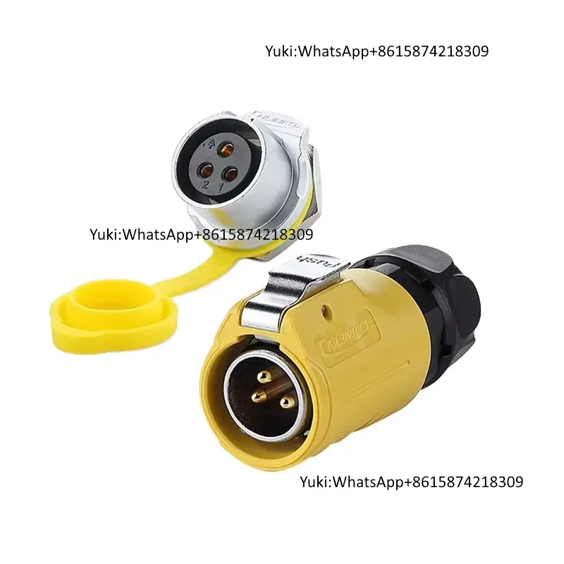 IP67 Waterproof 20A Panel Plug Socket for Cnlinko LP20 3Pin Aviation Industrial Power Connector Male Female Type