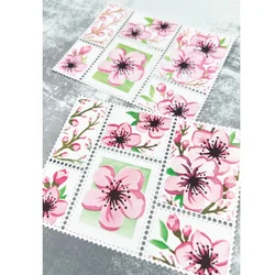 Spring Cherry Blossoms Layering Stencils For DIY Scrapbook Embossed Make Paper Card Album Craft Template Supplies Decoration