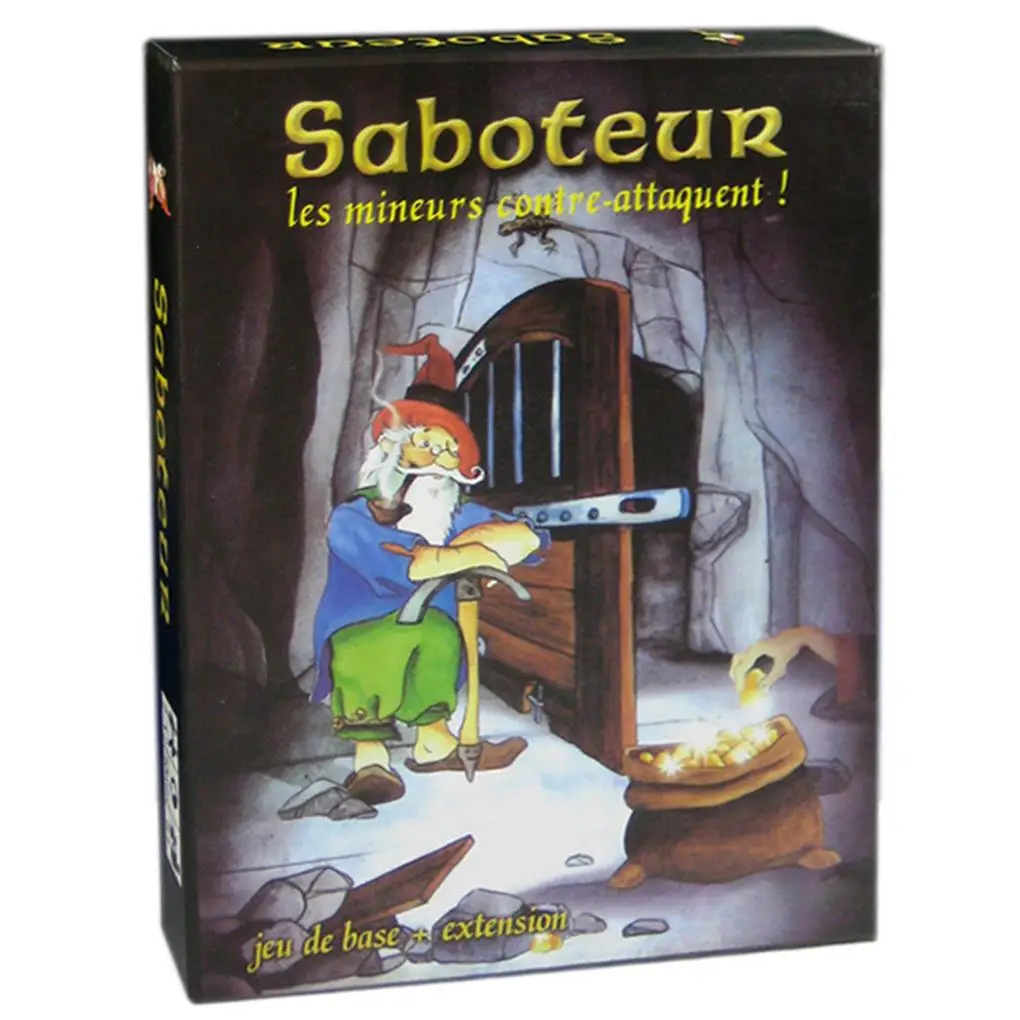 Saboteur 1 Board Game Full English Base Dwarf Funny Miner Family Travel Duel Playing Party Supplies Indoor Outdoor Accessories