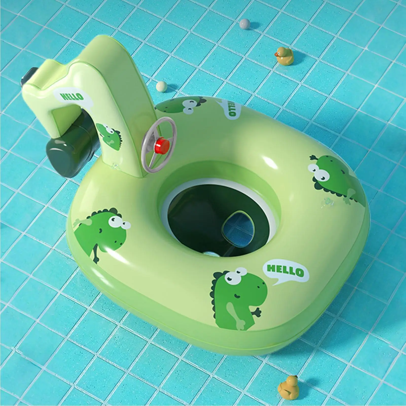 Flotador inflable con forma de excavadora, flotadores inflables para piscina, tumbona de agua, balsa, cama, estera, juguetes para tomar el sol al aire libre de 26 años