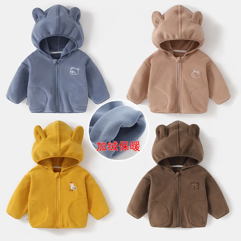 

Boys Girls Autumn Coat Children Winter Thermal Fleece Jacket Kids Coats Double Sided Velvet Outerwear Baby Warm Clothes