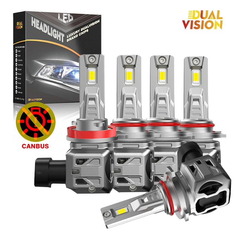 

120 Вт H7 H4 H11 Светодиодные лампы для фар HB3 HB4 9005 9006 9012 HIR2 Светодиодные беспроводные 22000LM 6000K Автомобильные фары Автодиодные лампы 2 шт. 12 В