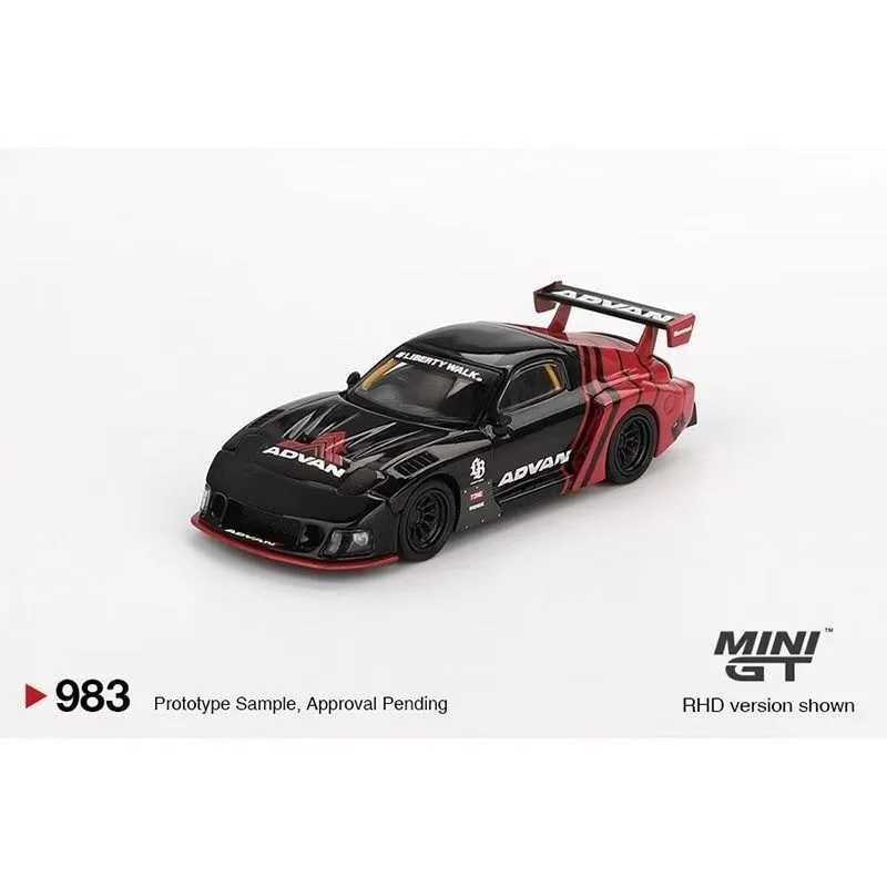

MINIGT 1:64 Mazda RX-7 LB-Super Silhouette Advan Alloy Car Model Collection Display Item Gift