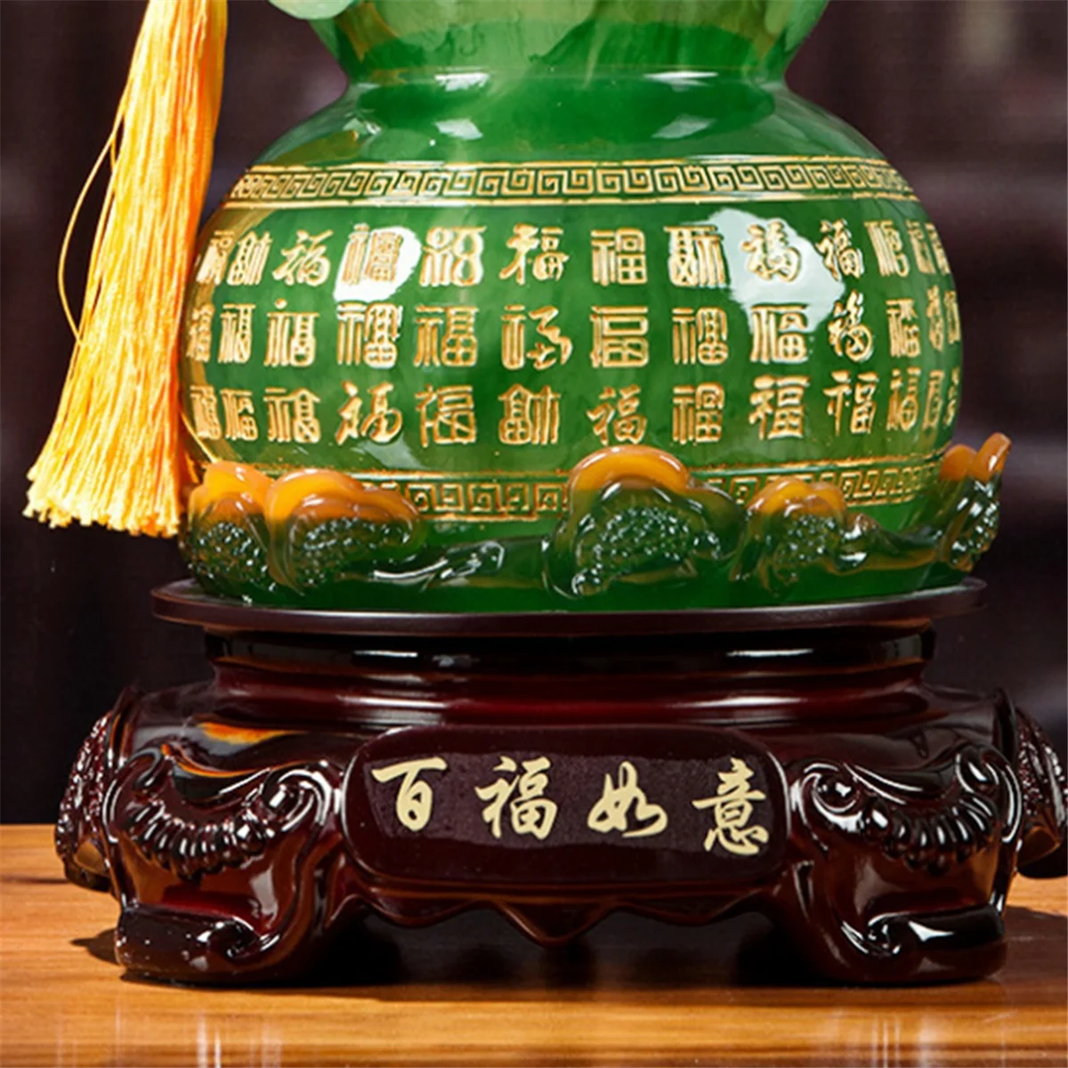 2025+ Feng Shui Gourd Decor Town House Home Room Tv Cabinet Wine Attracting Decor