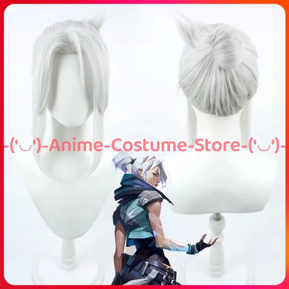 

VALORANT Jett Cosplay Wig Anime Game Character Halloween Carnival Party Costume Wigs Heat Resistant Synthetic Hair