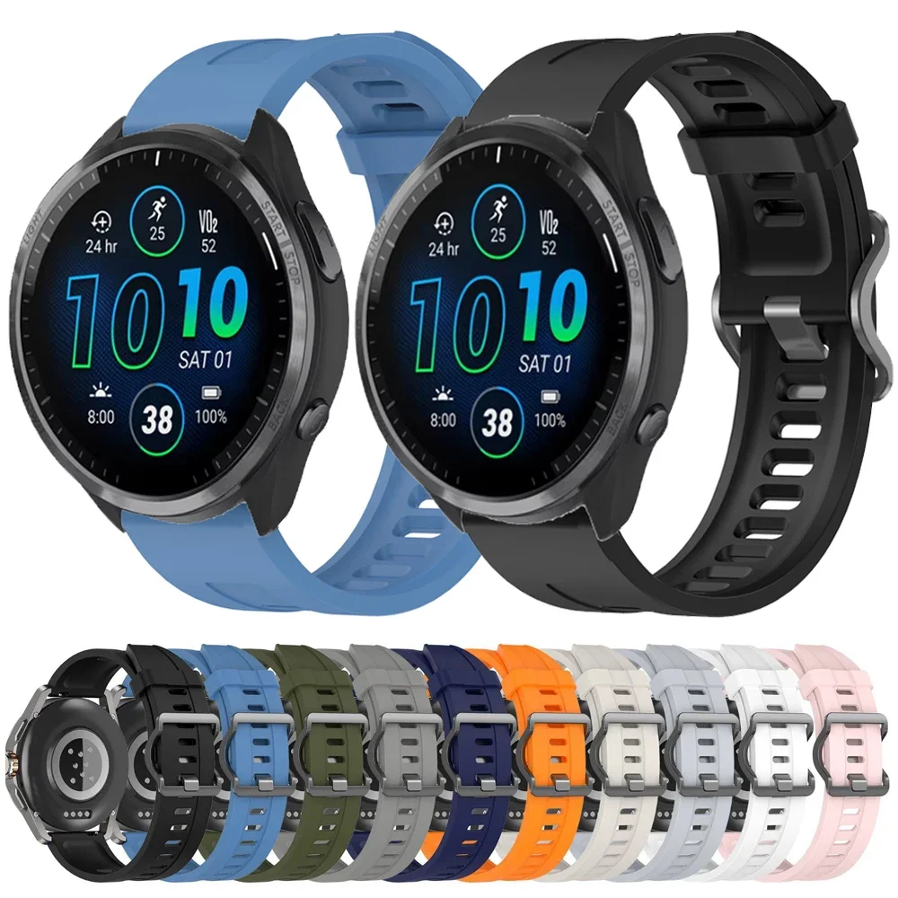 Correa de silicona de 22mm para Garmin Forerunner 965 955 Venu 3 2 Vivoactive 4, pulsera deportiva de repuesto para Forerunner 265 255