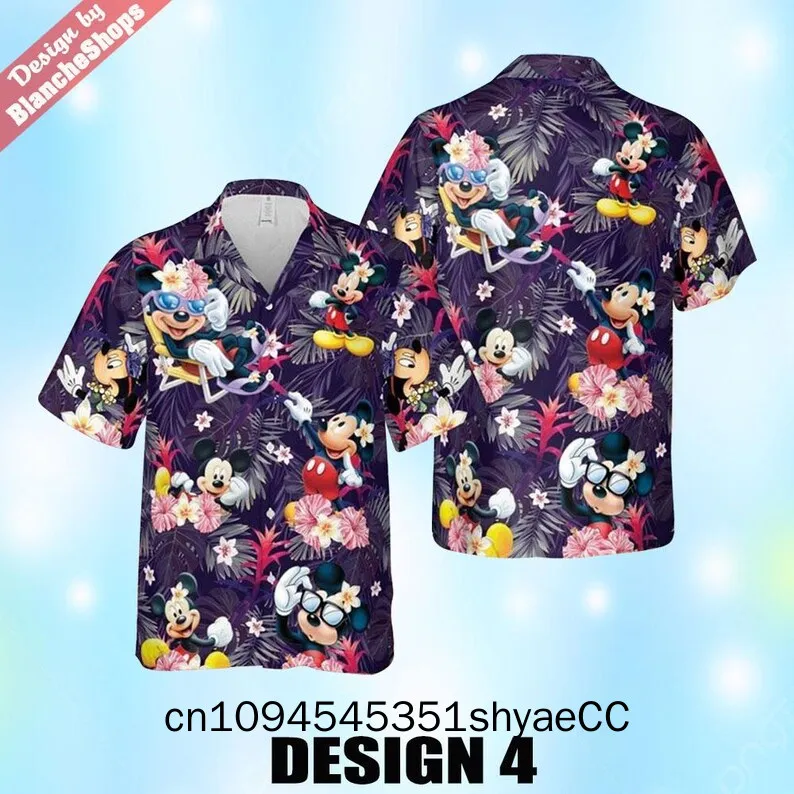 Mouse And Friend Shirt for Men, Surfing Mickey Button Up Shirt, Disney Movie, Summer Beach Shirt, Mickey Aloha Shirt, Disney Tri