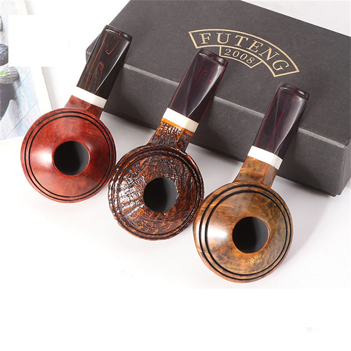 New 3mm Portable Stone Nanmu Small Pipe Handmade Polished Solid Wood Men's Portable Stone Nanmu Pipe