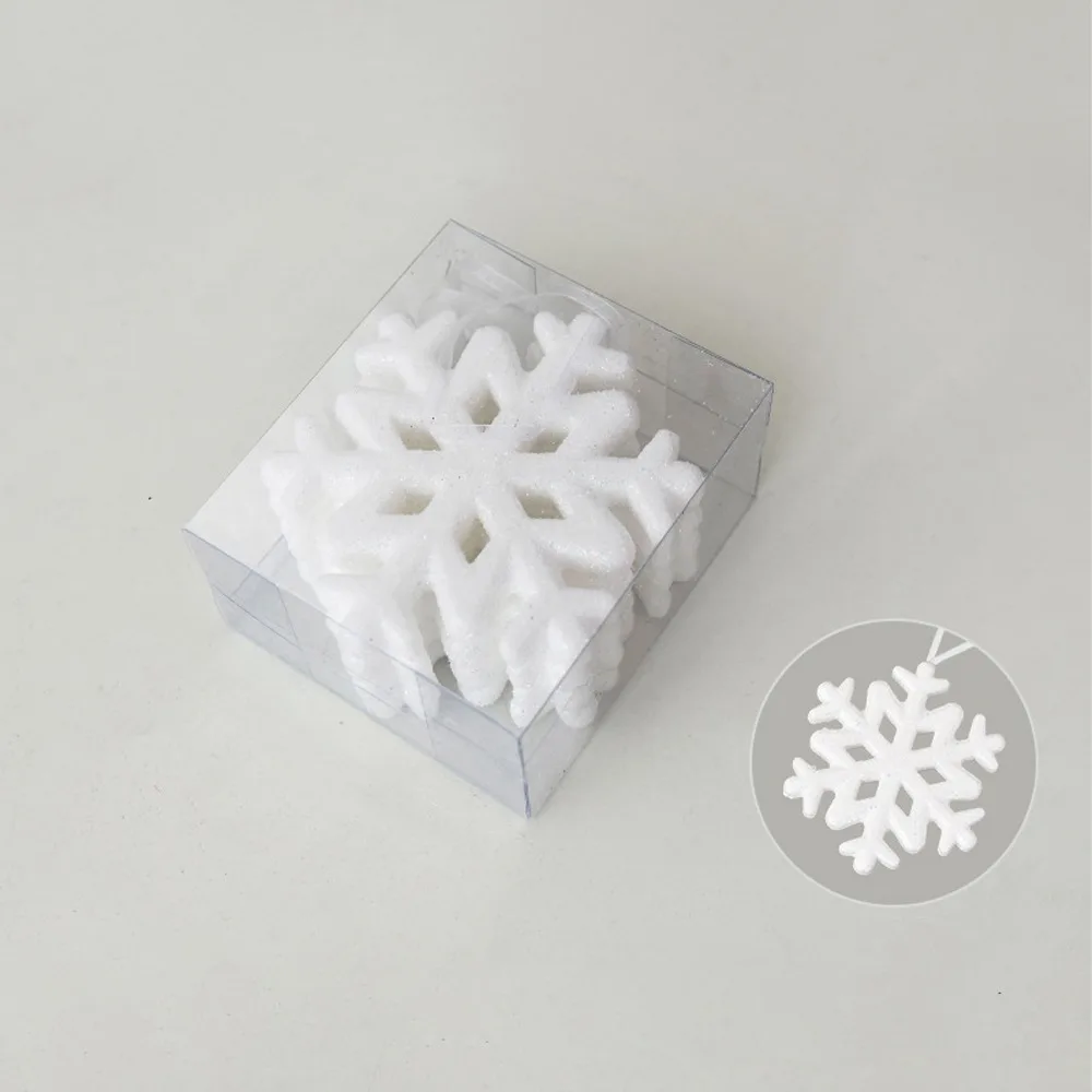 

White Christmas Tree Pendant Flocking Polar Bear Snowflake Hanging Pendant Bird Squirrel Simulation Christmas Bear Ornaments