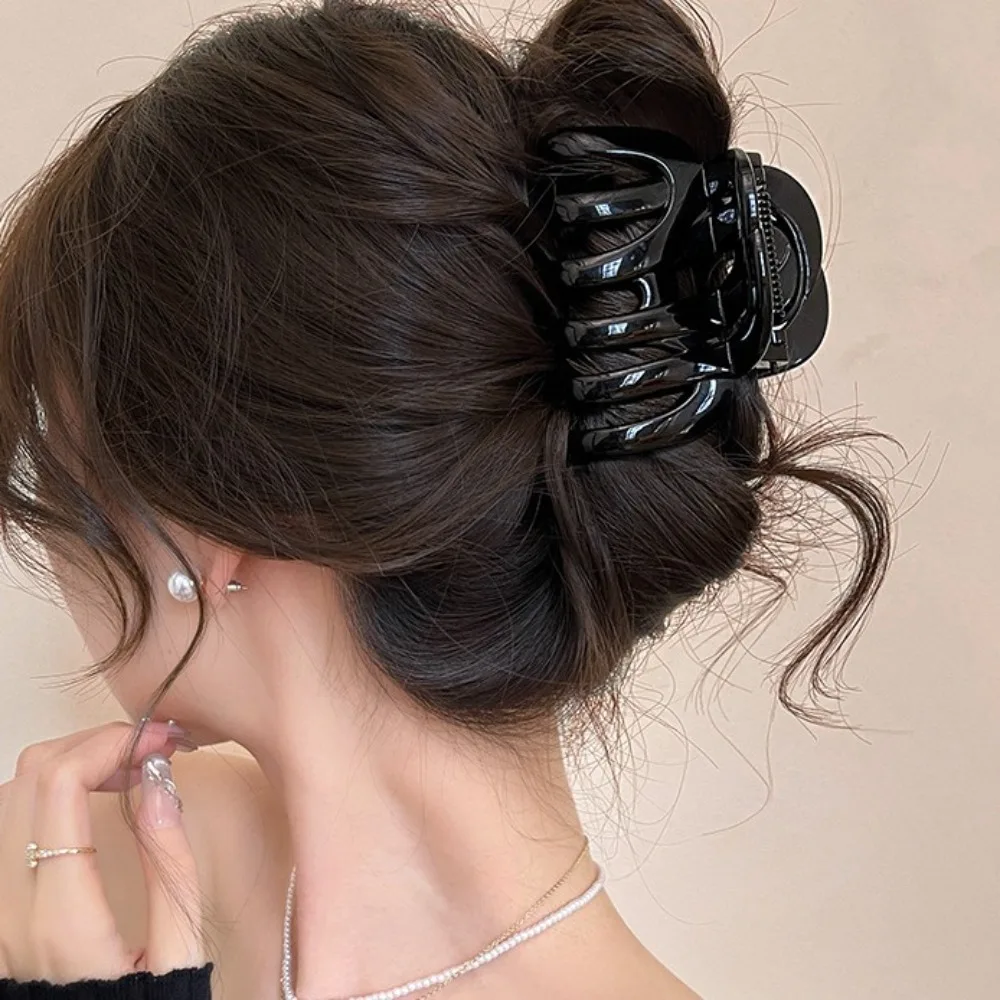 Creative French Style Pumpkin Hair Claw Funny Cute Hair Grab Large Temperament Shark Clip Female
