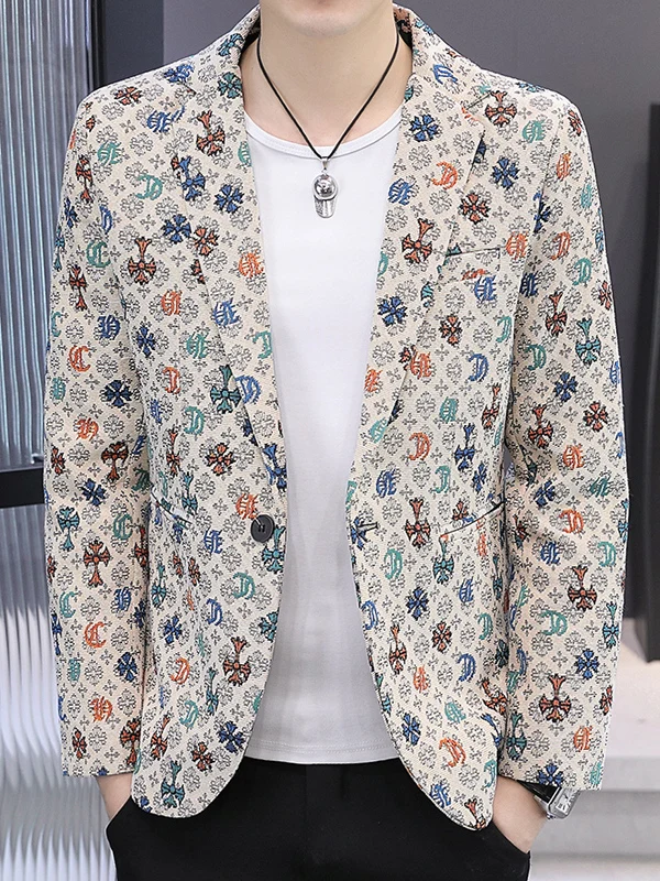 

Spring Autumn Casual Slim Fit Suit Set Faionable Top Casual Wear St Approved Long Sve Stand Cut Two Button