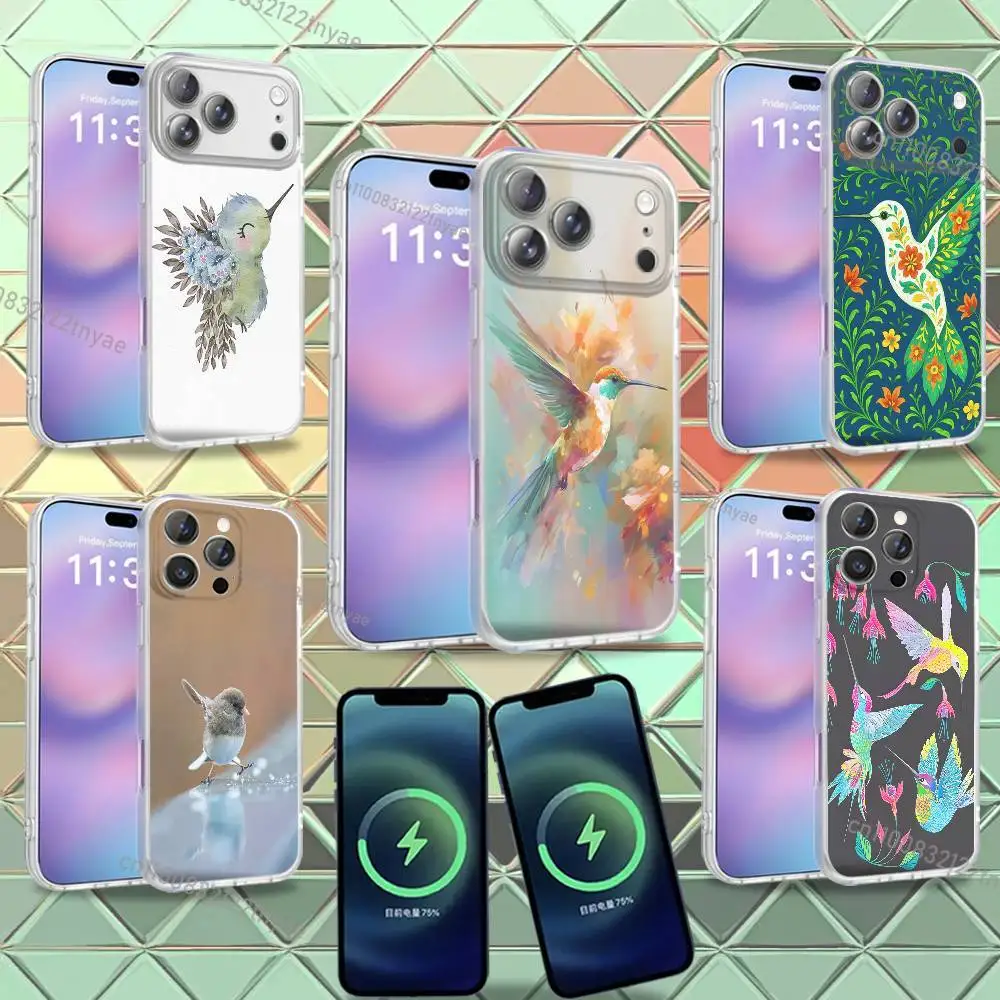 

Colorful Bird Hummingbird Phone Case For iPhone 16,14,11,17,13,15,12,Air,Plus,Pro,Max,E,Mini Frosted for MagSafe Magnetic