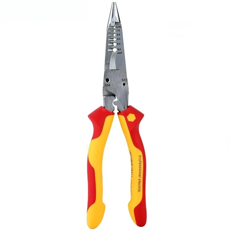 

For Electricians Multifunction Crimping and Cutting Pliers Wiha 47199 1000V VDE 6-in-1 Industrial-Grade Insulated Wire Stripper