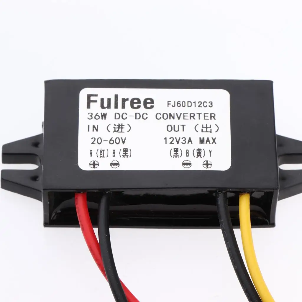 DC Volt Buck Converter 20-60V Step Down To 12V 3A 36W Power Supply Module Ultra-thin DC Voltage Converter Step Up for Cars