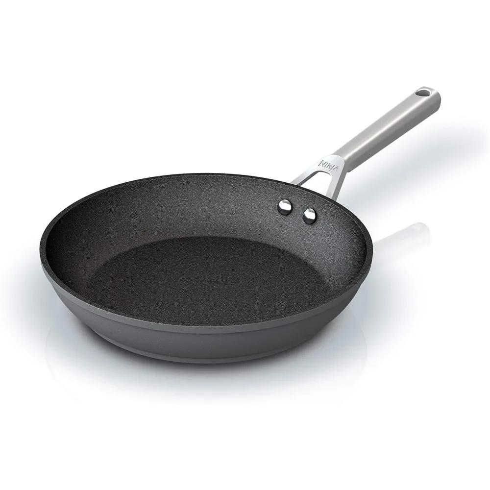 

Ninja C30026 Foodi NeverStick Premium 10.25 Inch Fry Pan, Hard-Anodized, Nonstick, Durable & Oven Safe to 500°F, Slate Grey