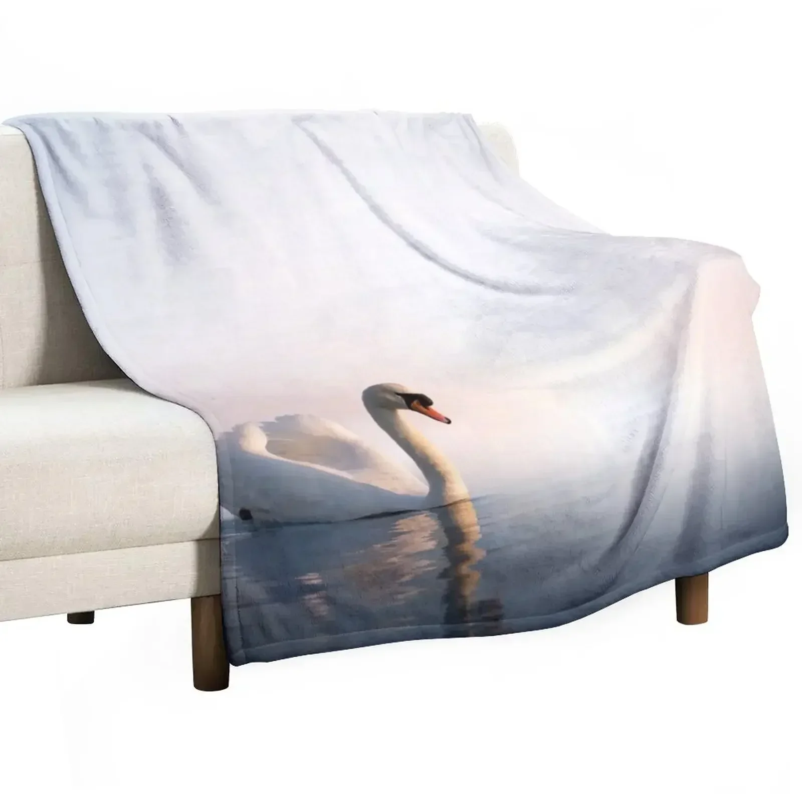 New Swan Sunrise Throw Blanket Versatile Cozy Throw Blanket for All Occasions