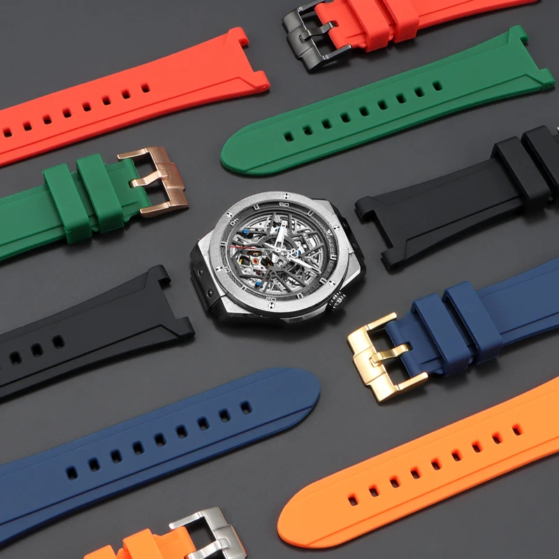 حزام ساعة من السيليكون لهاميلتون كاكي كحلي BeLOWAR H 78716983   ح 78716333   استبدال ملحقات معصمه الناعمة المتينة