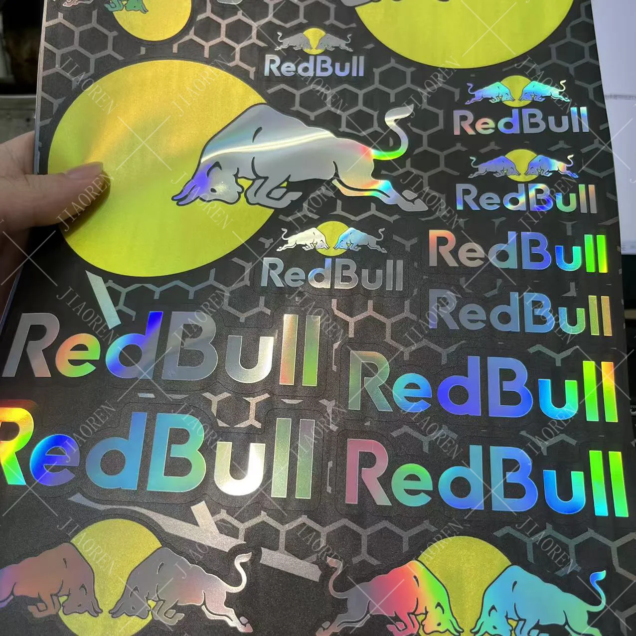 Halloween Laser Red Bull Stickers Tank Declas Kit image 4
