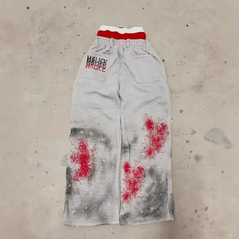 بنطلون واسع الساق مطبوع جديد وشعبي لعام 2025 مع تي شيرت برقبة مستديرة للمراهقين، تصميم كاذب من قطعتين من ألياف البوليستر بأكم...