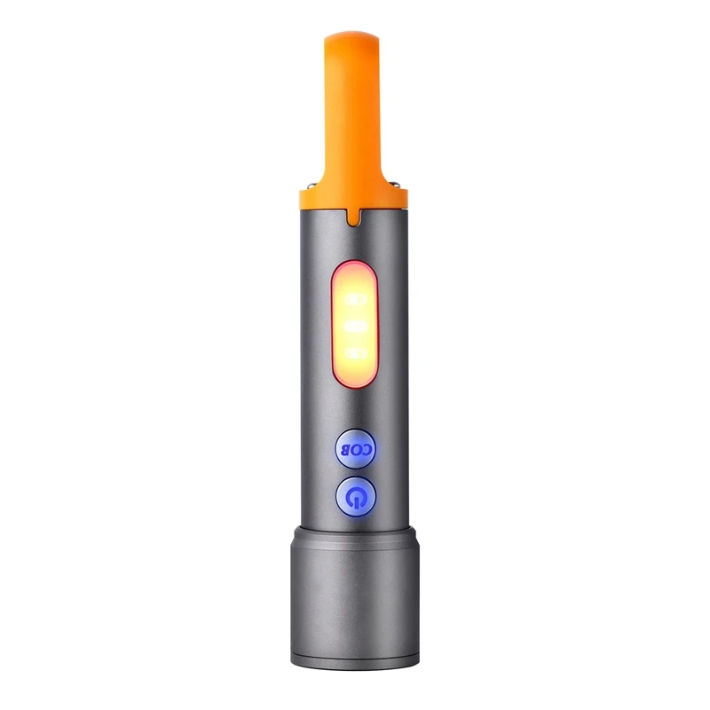 ไฟฉาย LED แบบชาร์จไฟได้แบบ USB ไฟฉาย LED แบบซูมได้พร้อมด้วยไฟสปอตไลท์ด้านข้างแบบ COB สำหรับกลางแจ้งทนทานติดตั้งง่าย