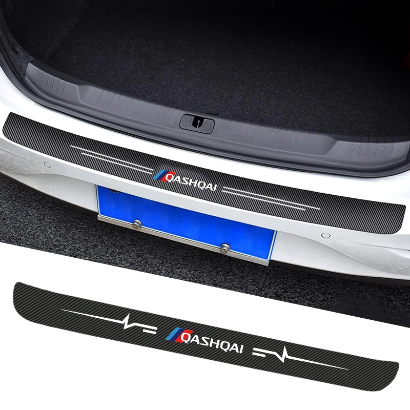 For Nissan Qashqai J10 J11 Carbon Fiber Car Doorsill Sticker Anti-scraping and Waterproof Protective Film Accessories Trunk