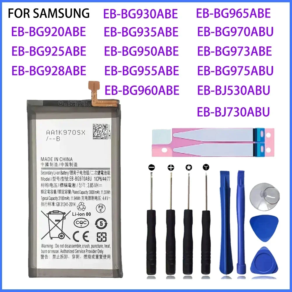 High capacity battery For Samsung Galaxy S6 Edge/Plus S7 Edge S8 Plus+ S9PIUS S10 S10E S10 Plus 15 Pro 17 Pr