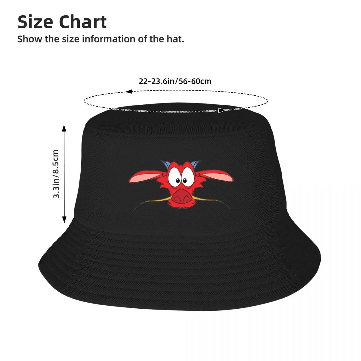 Mushu From Mulan Bucket Hat Panama For Man Woman Bob Hats Autumn Fisherman Hats Summer Beach Fishing Unisex Caps