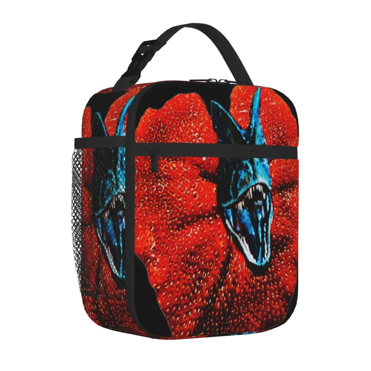 Bestselling Dilopho-strawberry-saurus Oxford Cloth Thermal Food Carrier Student Bento Insulated Food Bag