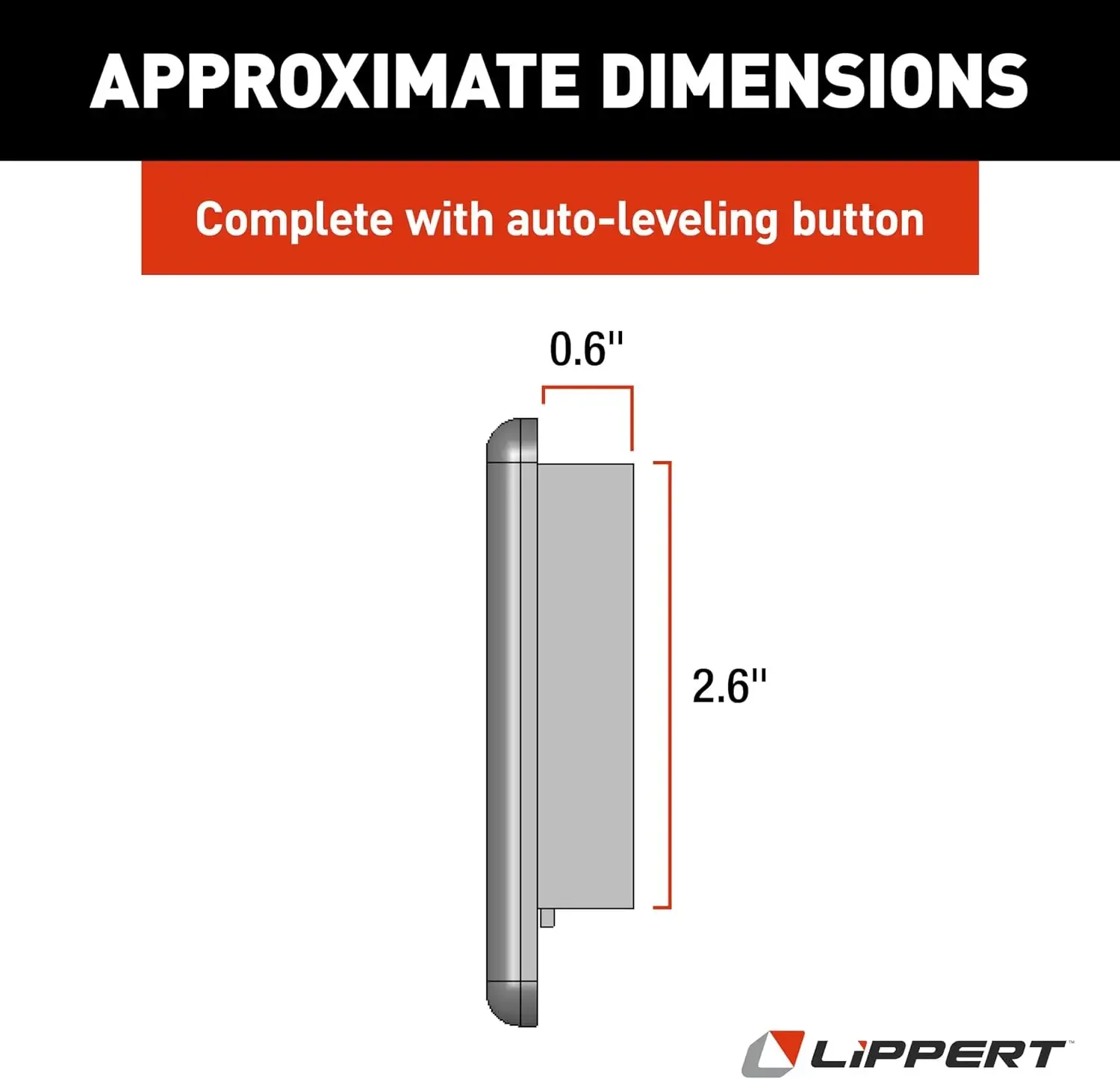 Lippert Terra Controle RV Roda e Travel Trailer Nivelamento System, substituição Touchpad, Auto-Nivelamento Botão, 421484NE